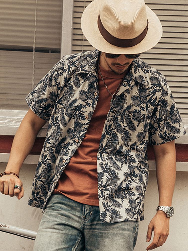 Vintage Hawaiian Floral Shirt - Modaya Uygun Hawaii Gömleği Erkek Yazlık