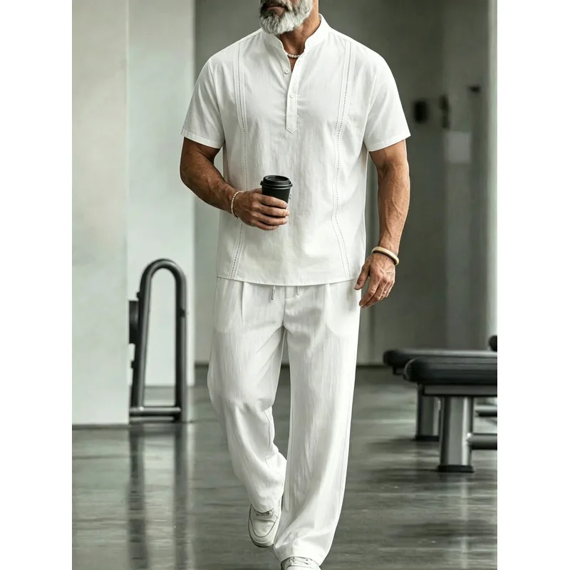 Erkek Keten Günlük 2 Parça Tak - Mens Linen Shirt Long Sleeve incelemesi ve fiyatı