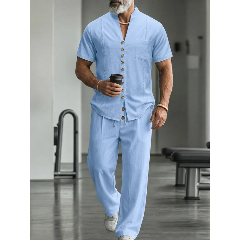 Erkek Keten Günlük 2 Parça Tak - Mens Linen Shirt Long Sleeve incelemesi ve fiyatı