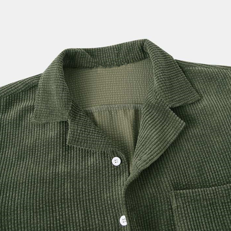2025 Yeni erkek Yaz Kadife Göm - Corduroy Button Up Shirt Men incelemesi ve fiyatı